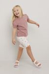 Sykkelshorts Daisy Lys rosa melert