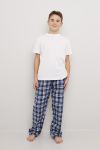 Pyjamasbukse i flanell Marine