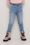 Jeans med elastikk i midjen Blå