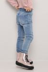 Jeans med elastikk i midjen Blå