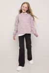 Genser med striper Lilla-offwhite
