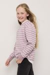 Genser med striper Lilla-offwhite