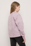 Genser med striper Lilla-offwhite