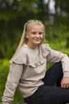Genser med volanger Beige