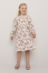 Kjole blomster med blondekant Beige-lilla