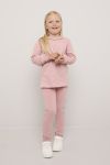 Legging med blonder rosa