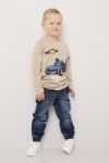 Genser med print Beige