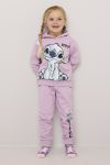 Hettegenser med søtt Stitch print Lys lilla