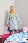 Nattkjole med søtt Angel og Stitch print Lyseblå