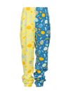 Pyjamasbukse påske barn Gul-blå