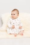 Kjole med body og print Offwhite
