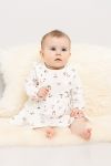 Kjole med body og print Offwhite