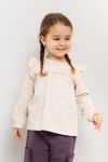 Topp med volanger Beige