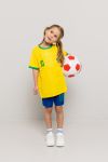 Fotballsett 2delt Brazil gul-blå