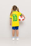 Fotballsett 2delt Brazil gul-blå