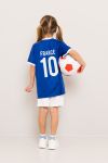 Fotballsett 2delt France blå-hvit