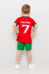 Fotballsett 2delt Portugal rød-grønn