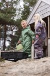 Regndress med for og mønster Grønn