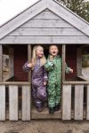 Regndress med for og mønster Grønn