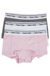 Kids World boxer 3pk i behagelig bomulls kvalitet rosa-grå-hvit