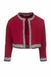 Norsk Festdrakt Hanna cardigan strikket rød