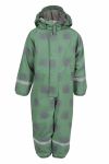 Kids World hel regndress med flott pinnsvinmotiv. Fôret. grønn