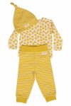 Tiny One 3-delt sett til baby med kyllingmotiv gul