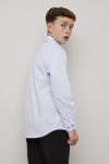 Skjorte easy care med button down krage og kontrast Lyseblå.