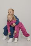 Kids World Fleece sett 2delt rosa.