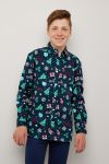 Ugly Juleskjorte marine