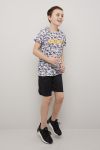 T-skjorte og shorts sett grå og sort