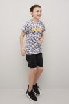 T-skjorte og shorts sett grå og sort