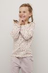 Kids Clothing Aurora topp med rysjekant lyserosa.