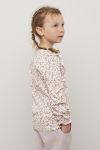 Kids Clothing Aurora topp med rysjekant lyserosa.