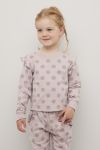 Kids Clothing Aurora genser med rysjekant grålilla.