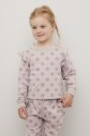 Kids Clothing Aurora genser med rysjekant grålilla.