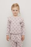Kids Clothing Aurora genser med rysjekant grålilla.