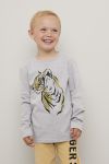 Kids Clothing Didrik langermet t-skjorte gråmelert.
