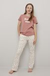 Leah pyjamas sett gammelrosa.