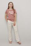 Leah pyjamas sett gammelrosa.
