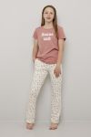 Leah pyjamas sett gammelrosa.