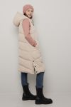 Lang vest beige.