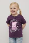 Peppa Gris T-skjorte vinrød.