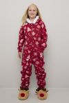 Ugly Snowflake jumpsuit til barn plomme.