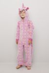 Enhjørning jumpsuit rosa.