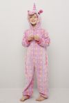 Enhjørning jumpsuit rosa.