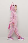 Enhjørning jumpsuit rosa.