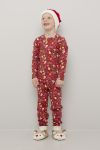 Julemorgen pyjamas til barn rød.