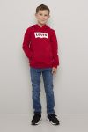 Levi´s Batwing Screenprint Hoodie unisex rød.