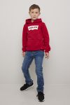 Levi´s Batwing Screenprint Hoodie unisex rød.